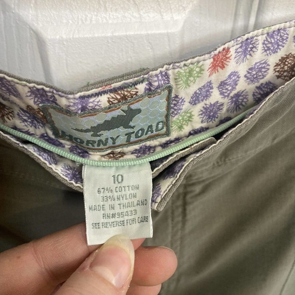 Horny Toad Womens Size 10 Roll Tab Shorts Olive Green Casual Pockets Hiking - Picture 5 of 9